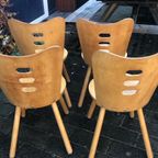 4 Stoelen. Rare Vintage Ikea- +-1970 thumbnail 5