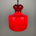 Cherry Red Glass Pendant Light By Peill And Putzler 1960 thumbnail 8