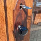 Antieke Vintage Eiken Vitrinekast, Art Deco Style, Kast thumbnail 19