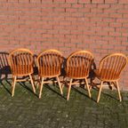 Spijlenstoelen Set Van 4 Scandinavisch Pijnboomhout thumbnail 7