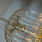 Vintage Xl Opaline Staafjes Kroonluchter Hanglamp Teardrops Murano thumbnail 9
