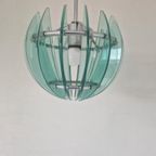 Jaren 70 Chroom En Glas Lamp Veca Italiaans Design thumbnail 8