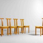 Symmetrische Postmoderne Italiaanse Eetkamerstoelen In Beuk, 1980 thumbnail 4