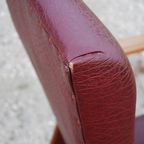 Vintage Rode Fauteuil thumbnail 9