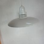 Dijkstra Jaren 80 Witte Metalen Hanglamp Design Vintage thumbnail 3