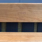 Green Fabric And Wood 3 Seat Sofa 1960s thumbnail 9