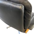 Vintage Zwart Lederen Fauteuil / Eenzit Andre Vandenbeuck thumbnail 11