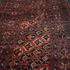 Subtiele Loper Met Voornamelijk Bordeaux Rood 138x39cm thumbnail 6