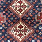 Handgeknoopt Oosters Shiraz Vloerkleed 205X300Cm Perzisch Tapijt Oranje Rood Blauw Wol Handgeknoopt thumbnail 6