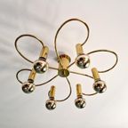 Grote Koperen Plafondlamp, Cosack Leuchten, 1970 thumbnail 2