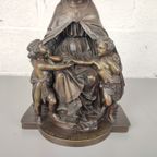 Bronzen Beeld D. Marie - Jezus Met Kinderen thumbnail 4