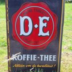Oud Dubbelzijdig Emaille Bord Douwe Egberts Koffie-thee☕️ thumbnail 5