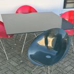 Kartell Glossy Dining Table With 4 Eros Chairs thumbnail 7