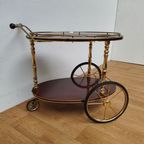 Vintage Barcart Drankenkar Trolley Butlerwagen Bijzettafel 3 thumbnail 5