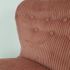 Artifort Clubfauteuil Roze Ribstof Cocktailstoeltje thumbnail 3