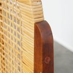 Leuke Set Van 2 Houten Art Deco Design Eetkamerstoelen Met Een Rieten Zitting En Rugleuning thumbnail 13