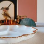 Melkglas 3 Vaks Schaal Gouden Rand Vintage thumbnail 4