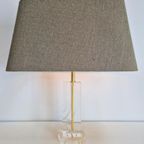 Vintage Tafellamp Plexiglas Messing Italië Goud ‘70 Regency thumbnail 3