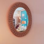 Decorative Oval Rattan Mirror thumbnail 2
