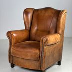 Wingback Fauteuil Schapenleer Klassiek thumbnail 16