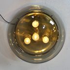 Vintage Design Plafondlamp Rookglas, Wandlamp - Jaren '70 thumbnail 12