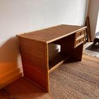 Rotan Bamboe Bureau Italiaans Design Vintage thumbnail 5