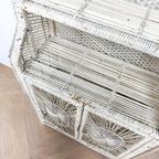 Vintage Wit Rotan Rieten Bohemian Kast Boogkast Bali thumbnail 11