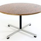 Ronde Eettafel Met Koperen Blad 'driebergen' Vintage thumbnail 6