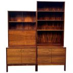 Vintage Wandmeubel Boekenkast Palissander Jaren 70 Design thumbnail 3