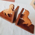 Boekensteunen Paard Set Hout thumbnail 3