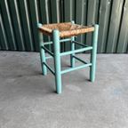 Gekleurde Krukje Stool Met Biezen Zitting thumbnail 3
