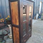 Koloniale Vitrinekast, Buffetkast Afm. 120x53cm En 196cm Hoo thumbnail 4