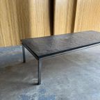 Vintage Brutalist Salontafel Leistenen Blad thumbnail 2