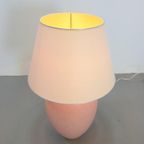 Xl Vintage Kostka Tafellamp Keramiek France 1980 Pastel Roze thumbnail 11