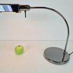 Vintage Bureaulamp Smoke Zilver Italy ’70 Regency Design thumbnail 7