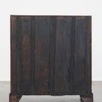 Antieke, Grote Engelse Eikenhouten Secretaire Eind 18e/begin 19e Eeuw Met Een Getrapt Interieur E thumbnail 6