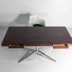 Zeldzame Vintage Mid-Century Executive Bureau Van Florence Knoll In Palissander Hout thumbnail 3