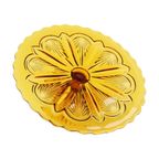 Art Deco Amber Taartschaal Gebak Schaal Depression Glass 27cm thumbnail 8