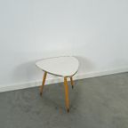 Hoge Bijzettafel Met Grijs Wit Formica Blad thumbnail 4