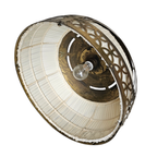 Amsterdamse School / Hanging Lamp / Iron / Linen / 1920s thumbnail 5