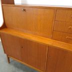 Teak Fineer Kast Uit Zweden Met Klep En Lades thumbnail 4