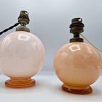 Set Art Deco Lampen Van Glaspasta, Frankrijk 1950S thumbnail 4