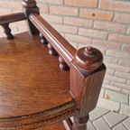 Vintage Eiken Hoek Etagére Hoekkastje thumbnail 2