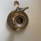 Antieke Kandelaar In Massief Koper thumbnail 3