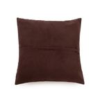 Bazar Bizar | De Four Panel Leather Kussenhoes - Chocolade - 40x40 thumbnail 3