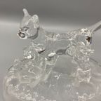 Decoratie Object Kristallen Poes Met Kitten D'arques France thumbnail 3
