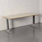 Aspa Bureau, Gebroken Wit Blad, 180 X 80 Cm, Hoogte Instelbaar Onderstel thumbnail 2