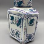 Chinees Pastel Porselein Gemberpot Theebus 60's thumbnail 6