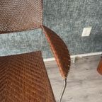 3X Vintage Yuzuru Yamakava Rap Chairs, Walnut Rattan thumbnail 23