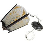 Amsterdams School Stijl - Lantaarn - Hanglamp - Glas - Messing - 1930's thumbnail 8